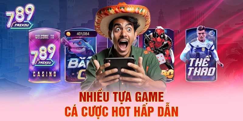 Đa dạng tựa game cá cược tại vic88
